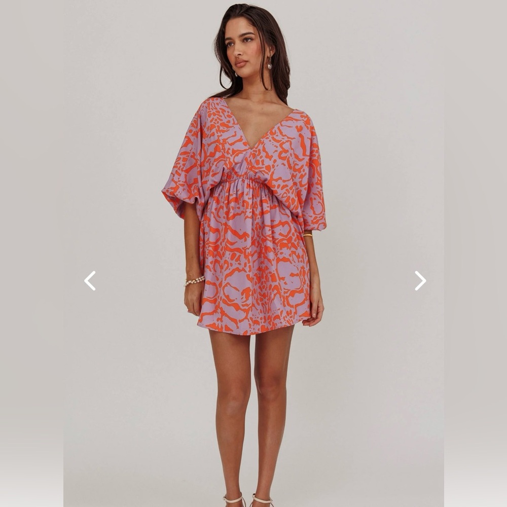 Vibrant Pink and Orange Dress
